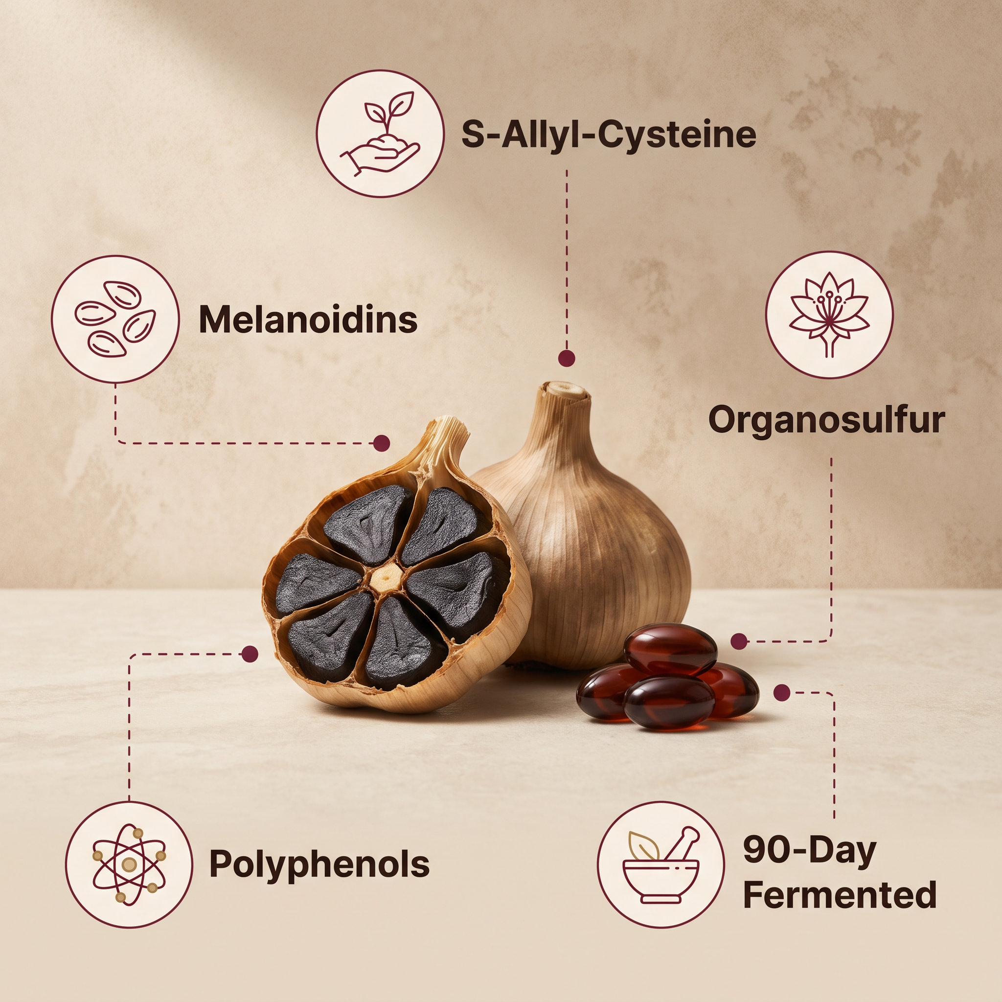 Lunera™ Fermented Black Garlic: Uric Acid Support Formula