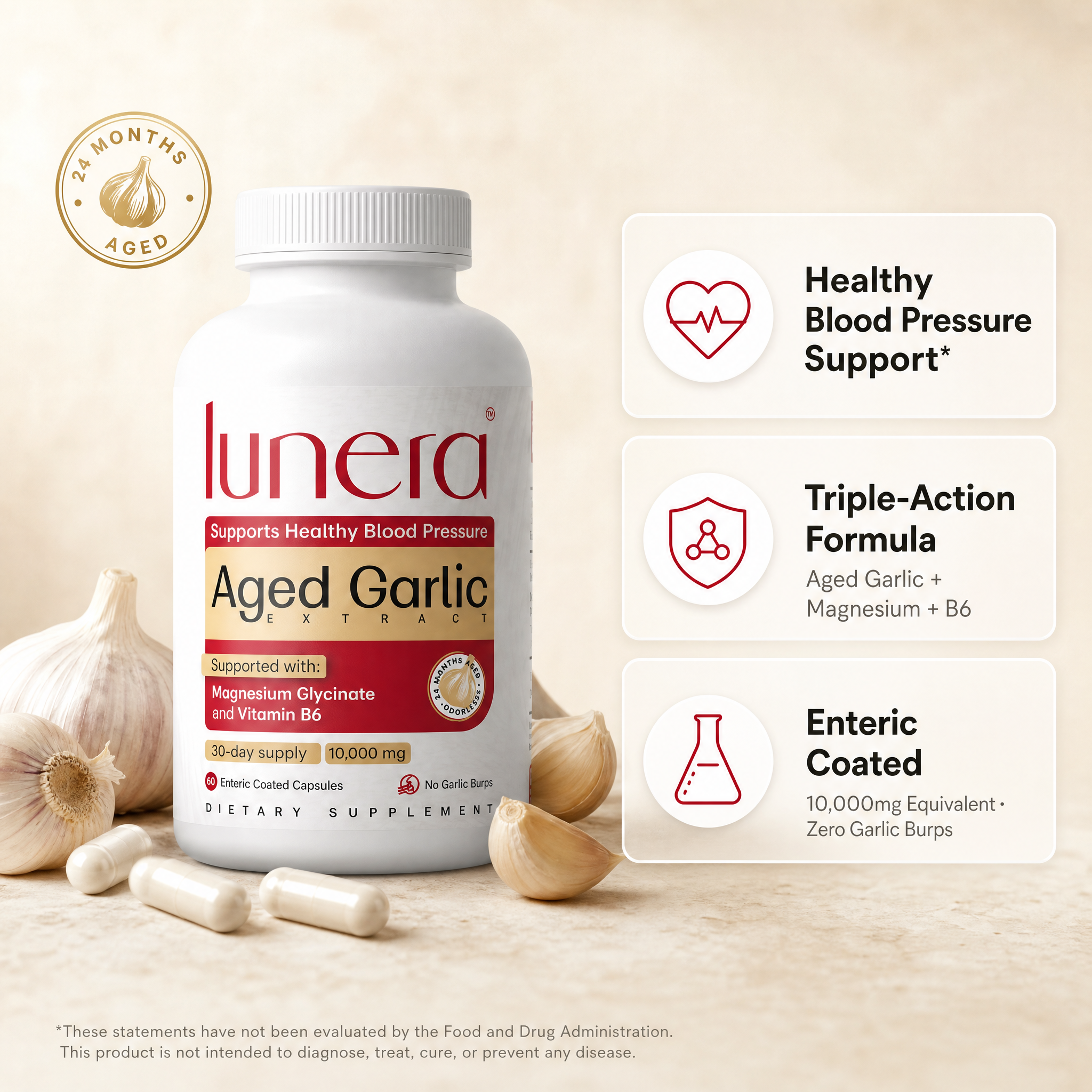 Lunera™ Aged Garlic Extract — Triple Formula