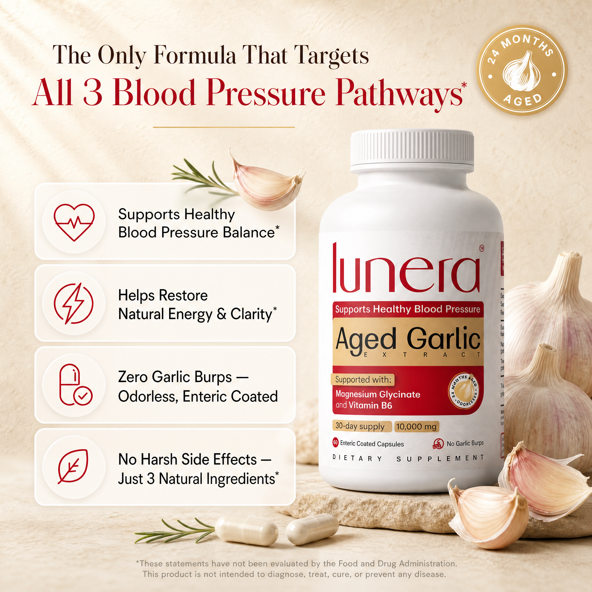 Lunera™ Aged Garlic Extract — Triple Formula